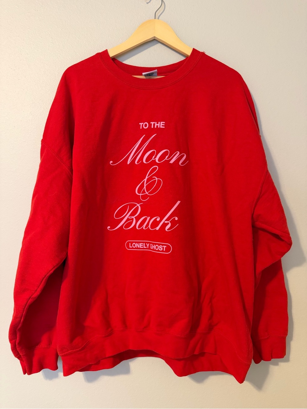 LONELY GHOST Red Crewneck